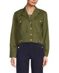 10 Crosby Derek Lam - Celinora Notch Lapel Cotton-blend Jacket - Lyst