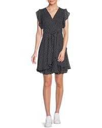 Tommy Hilfiger - Polka Dot Ruffle Dress - Lyst