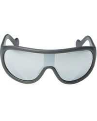 Moncler 65mm Shield Sunglasses - Black