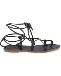 Madewell Boardwalk Lace Up Sandals - Black