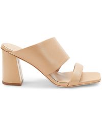 block heel leather sandals