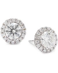 Saks Fifth Avenue - 14k White Gold & 2.5 Tcw Lab Grown Diamond Stud Earrings - Lyst