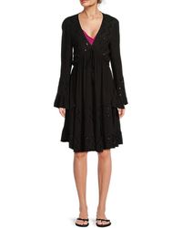 La Moda Clothing - V-Neck Cover-Up Midi-Dress - Lyst