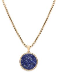 Effy - 14K Goldplated Sterling & Lapis Lazuli Pendant Necklace - Lyst