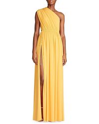 Halston - Jackie One Shoulder Pleated Gown - Lyst