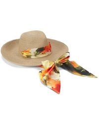 Eugenia Kim - Cassidy Scarf-Trim Straw Hat - Lyst