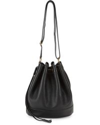 Hermès Vintage Gulliver Leather Bucket Bag - Black