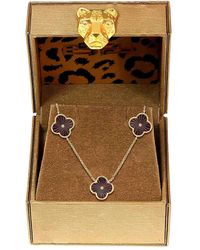 Effy - 14k Yellow Gold, Mother Of Pearl & Diamond Clover Station Necklace - Lyst