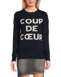 Zadig & Voltaire - Gaby Graphic Wool & Cashmere Sweatshirt - Lyst