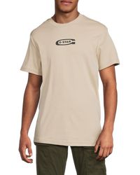 G-Star - Logo Crewneck Cotton T-Shirt - Lyst