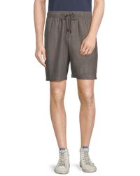 Onia - Drawstring Linen Blend Shorts - Lyst