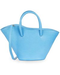 Little Liffner Small Tulip Lizard-embossed Leather Tote - Blue