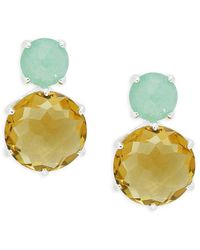 Ippolita Rock Candy® Sterling Silver, Green Aventurine & Olive Quartz Drop Earrings