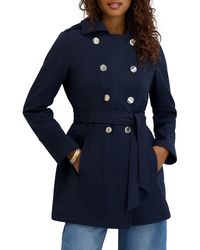 Kensie - Softshell Double-Breasted Trench Coat - Lyst