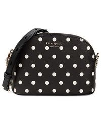 Kate Spade Small Polka Dot Leather Crossbody Bag - Black