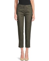 Theory - Treeca Mid Rise Faded Ankle Jeans - Lyst
