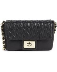 Karl Lagerfeld - Mini Agyness Quilted Leather Crossbody Bag - Lyst