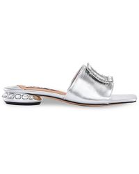 Lady Couture - Amore Metallic Jewel Heel Mules - Lyst