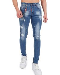 Elie Balleh - High Rise Distressed Skinny Jeans - Lyst