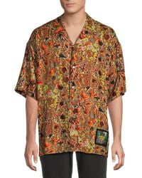 Ambush - Abstract Print Viscose Short Sleeve Shirt - Lyst