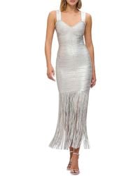 Hervé Léger - Alba Metallic Bandage Maxidress - Lyst