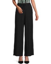 French Connection - Tash Textured Wide Leg Trousers - Lyst