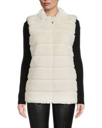 La Fiorentina - Plush Faux Fur Vest - Lyst