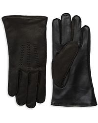 UGG - Wrangell Faux Fur-lined Leather Tech Gloves - Lyst