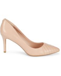 Karl Lagerfeld - Roulle Textured Leather Pumps - Lyst