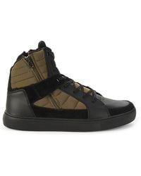Creative Recreation Varici High-top Leather-trim Sneakers - Black