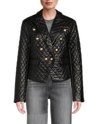 AREA STARS - Faux Leather Quilted Jacket - Lyst