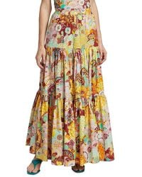 La DoubleJ - Edition 27 Floral Tiered Maxi Skirt - Lyst