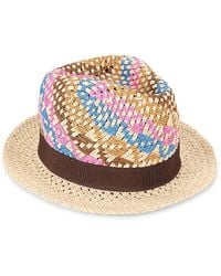 La Fiorentina - Woven Straw Fedora Hat - Lyst