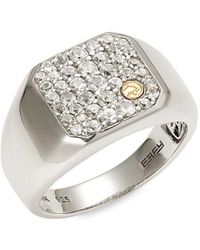 Effy 18k Yellow Gold, Sterling & White Sapphire Ring