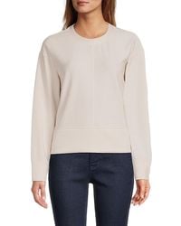 DKNY - Rib-Knit Sweatshirt - Lyst