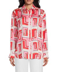 Karl Lagerfeld - Geometric Logo Oversized Shirt - Lyst
