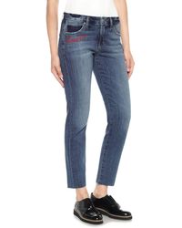 Joe's Jeans Smith Embroidered Straight Jeans - Blue