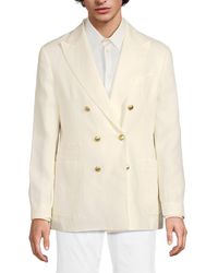 Brunello Cucinelli - Linen Double-Breasted Modern-Fit Blazer - Lyst