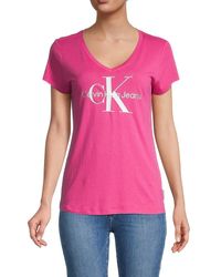 Calvin Klein Logo Heathered T-shirt - Pink