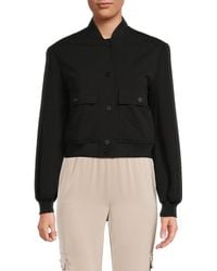 Calvin Klein - Cropped Bomber Jacket - Lyst