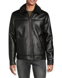 The Kooples - Faux Fur Lined Faux Leather Jacket - Lyst