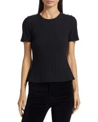 Veronica Beard - Draya Embellished Knit Crop T-Shirt - Lyst