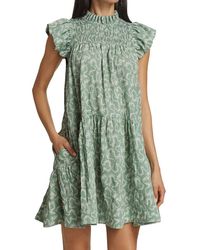 sea marlene smocked yoke babydoll dress