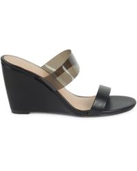 bcbg black wedge sandals