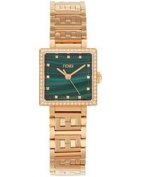Fendi - Forever 23mm Ip Rose Goldtone & Diamond Bracelet Watch - Lyst