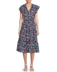 Rails - Amellia Floral A-Line Midi-Dress - Lyst
