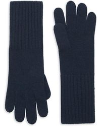 Womens Accessories Gloves Blue Saks Fifth Avenue Marled Cashmere Knit Gloves in Navy 