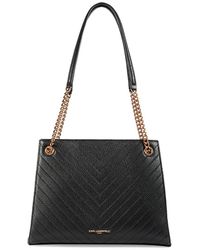 Karl Lagerfeld - Charlotte Chevron Quilted Leather Shoulder Bag - Lyst