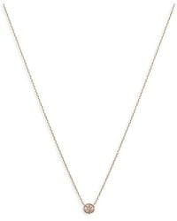Saks Fifth Avenue 14k Yellow Gold & 0.06 Tcw Diamond Pendant Necklace - Metallic