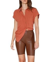 Walter Baker - Monique Stretch Leather Biker Shorts - Lyst